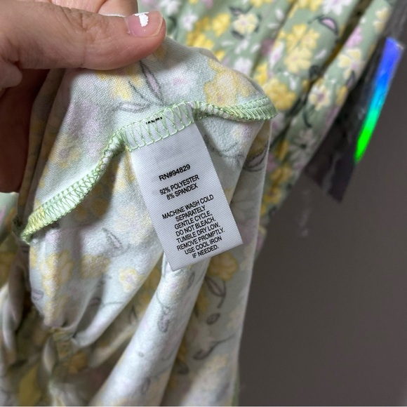 Derek‎ Heart Women Yellow/Green Floral Summer Dress Size Small. - Picture 5 of 9